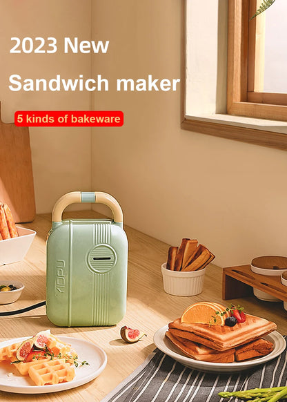 650W Electric Sandwich Maker Waffle Machine Toaster Baker Takoyaki Pancake Donuts Sandwichera Breakfast Machine 220V.