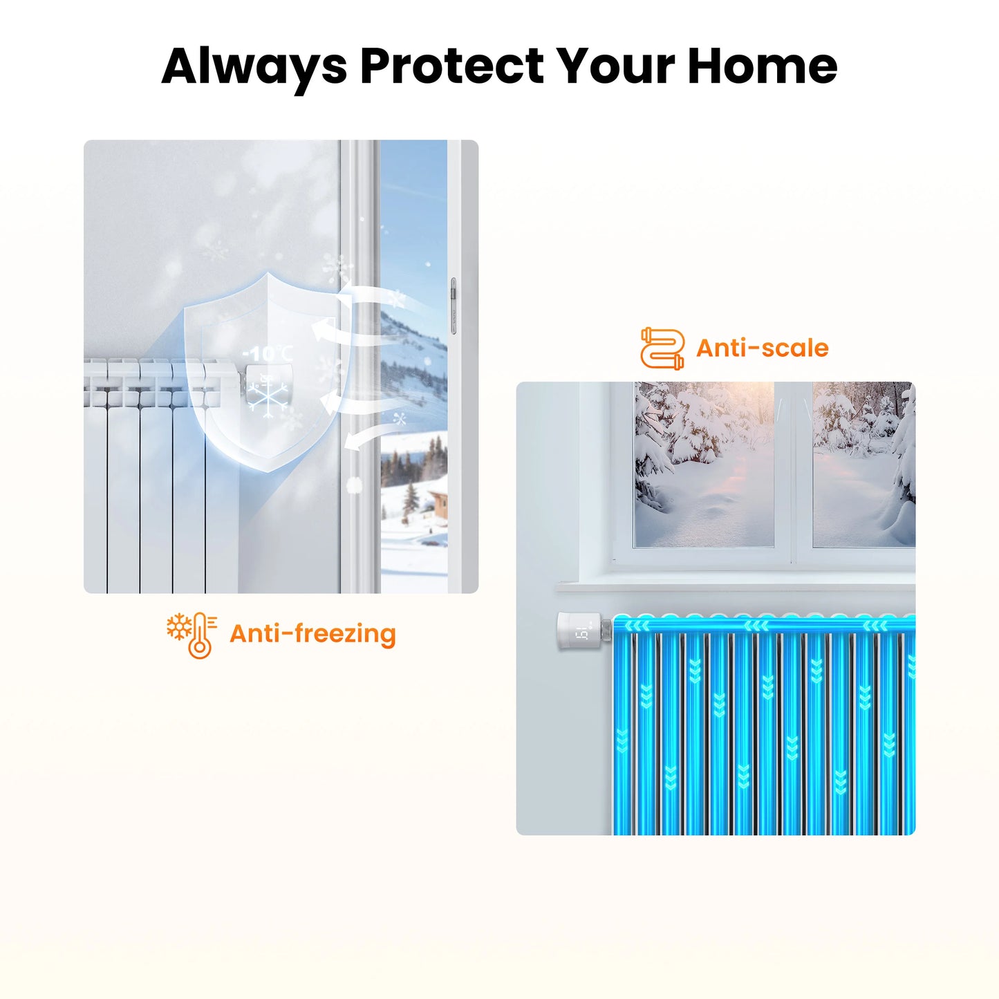 GIRIER Tuya Smart Radiator Thermostat, ZigBee Thermostatic Radiator Valve, Mini TRV for Heating, Works with Alexa Google Home.