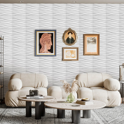 KUUJOJO 12pcs 3D textured wall panel for indoor wall decoration, suitable for living room, hall, bedroom, hotel, office
