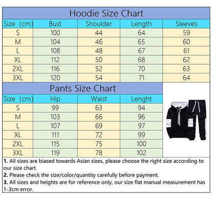 Japanese Fashion Hoodies Sweatpants Men's Hooded Long Sleeved Tracksuit 2pcs Set Harajuku-style All Season Casual Sporty Outfits.