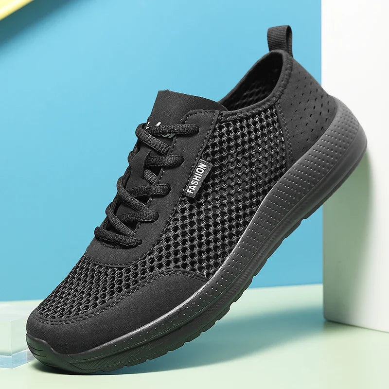 YRZL Sneakers Men Shoes Hollow Mesh Breathable Outdoor Casual Shoes Comfortable Walking Non Slip Big Size Mens Sneakers.