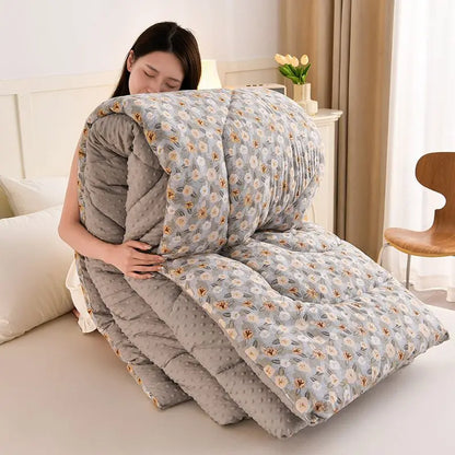 Thickened warm Doudou quilt spring and autumn quilt winter velvet thickened washed Doudou yarn double quilt core.