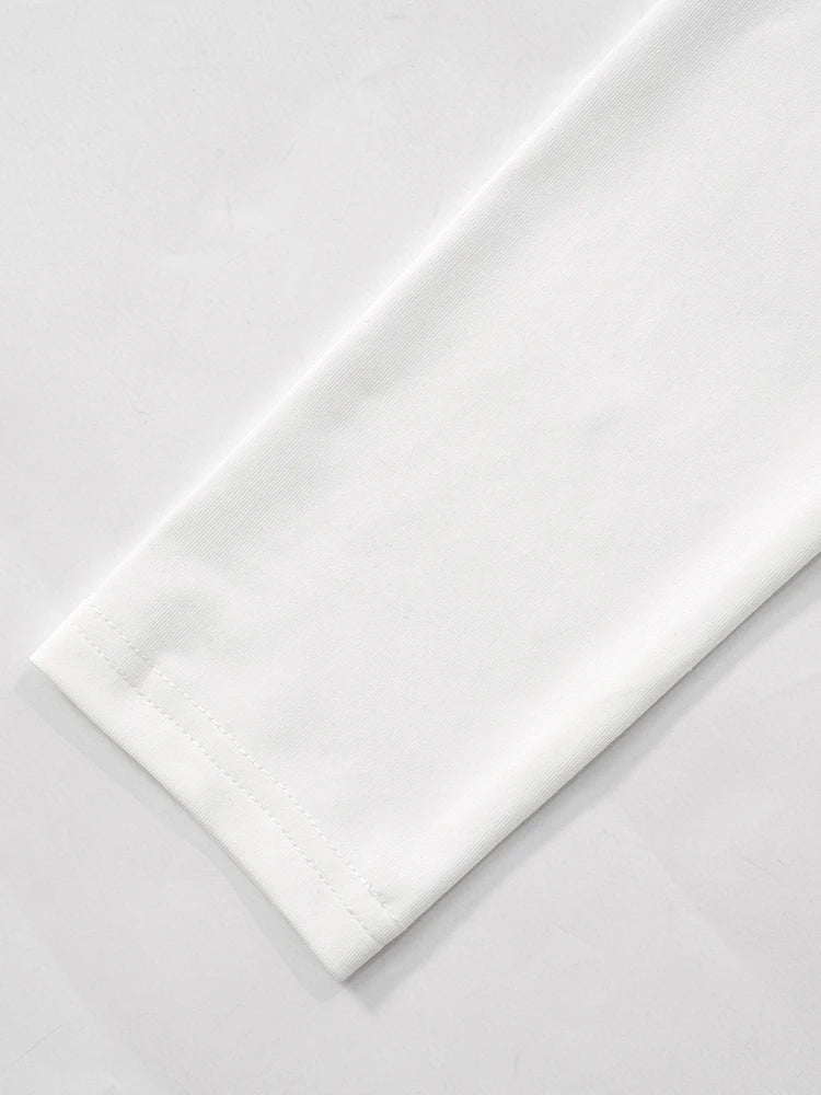 kliou Incline Shoulder Women T-shirts Classic New All-matched Single Sleeve Strap Skinny Crop Tees Mujer Chic Fashion Street Top.