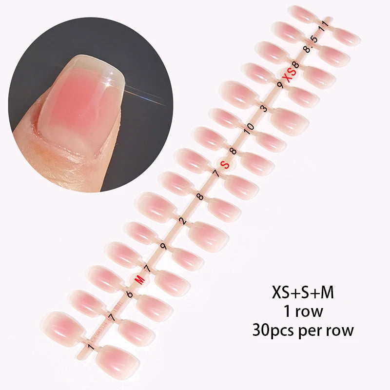 30Pcs Matte Nude Fake Nail Fashion Press on Quick Extension Wearable False Nails Simple Full Cover Nail Tips Manicure Nail Art.