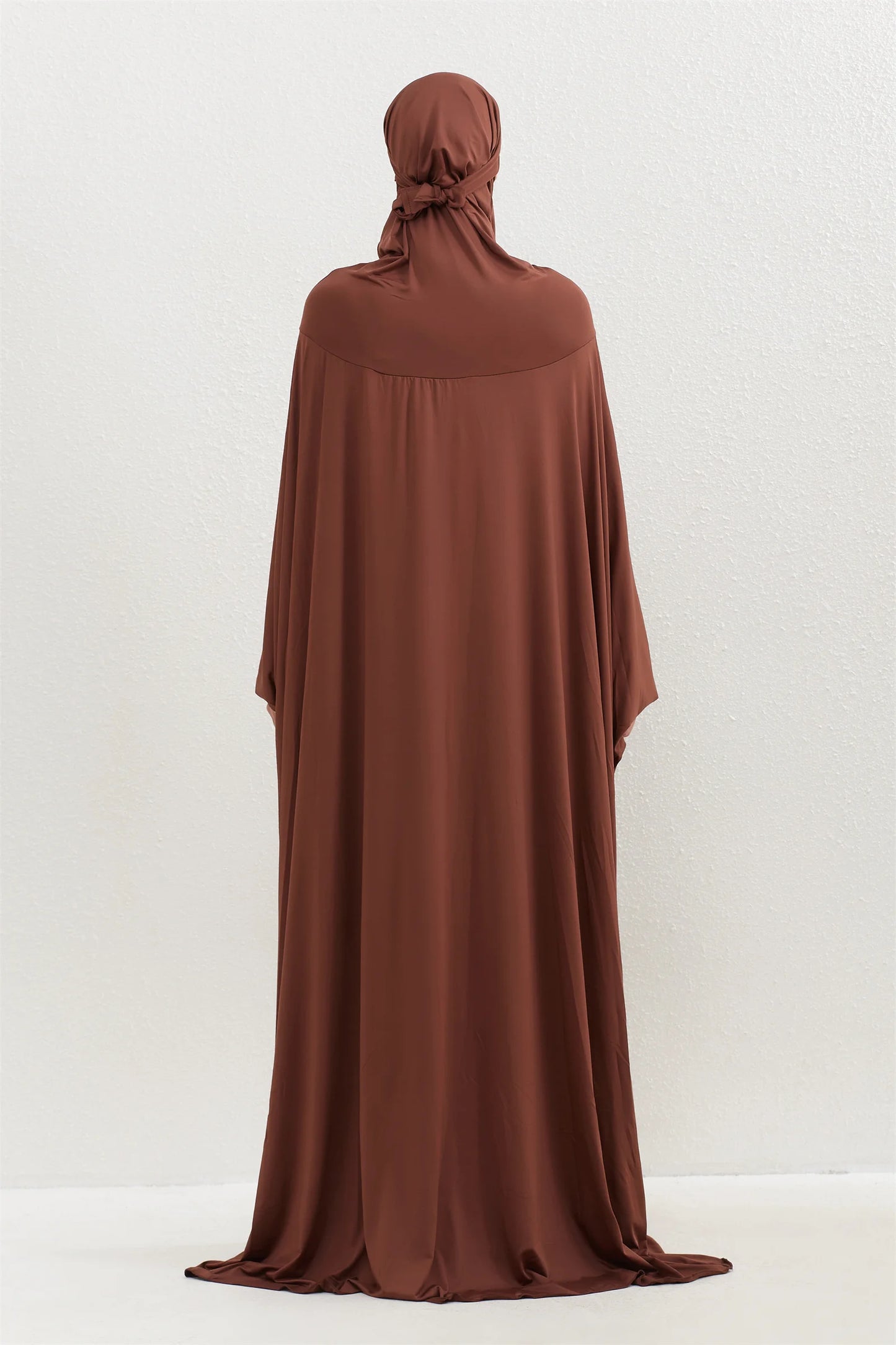 Muslim Abayas Hijab Hooded Smocking Sleeve One-piece Prayer Dress Women Jilbabs Kaftans Islamic Dubai Saudi Robe Turkish Modesty.