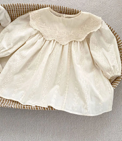 Frühling Baby Body Schwestern Kleid Blume Stickerei Kleid für Kleinkind Mädchen Kleinkind Outfit