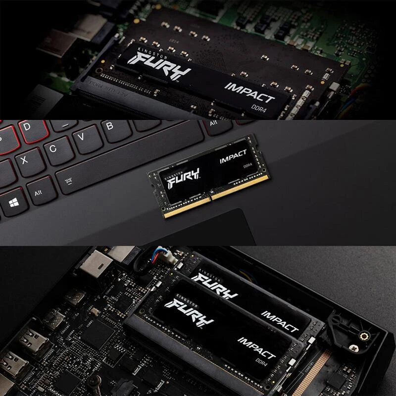 Kingston FURY Impact DDR4 RAM 32 16 8GB 3200MHz 2400 2666MHz SODIMM Memory 260Pin SODIMM PC4-19200 21300 25600 DDR4 Notebook RAM.