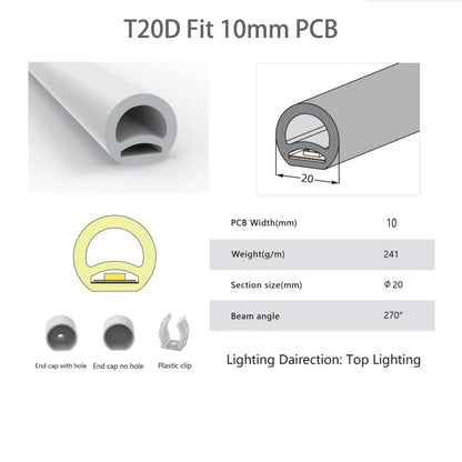 Neon LED Silicone Tube Flexible Soft Light For SK6812 WS2812B WS2811 DIY Holiday Decoration Strip Bar Lighting Tape Waterproof