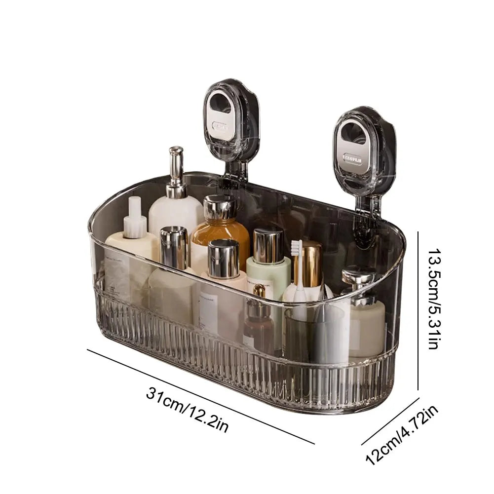 Badezimmer-Saugnapf-Aufbewahrungsbox ohne Bohren mit starker Tragfähigkeit für einfache Installation in Küche und Badezimmerräumen