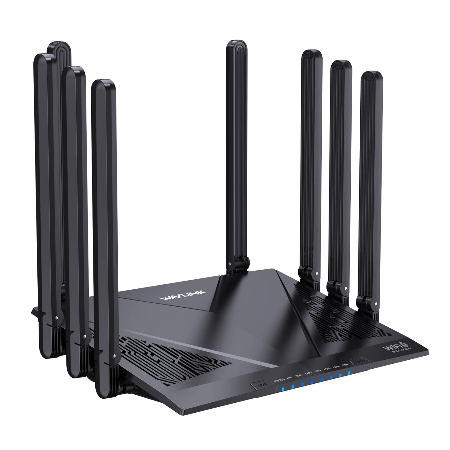 WAVLINK WiFi 6 Gigabit Router AX6000 Dual-Band 5GHz 2.4GHz Wireless Mesh Router 2500Mbps WAN/LAN with 8x5dBi High Gain Antennas