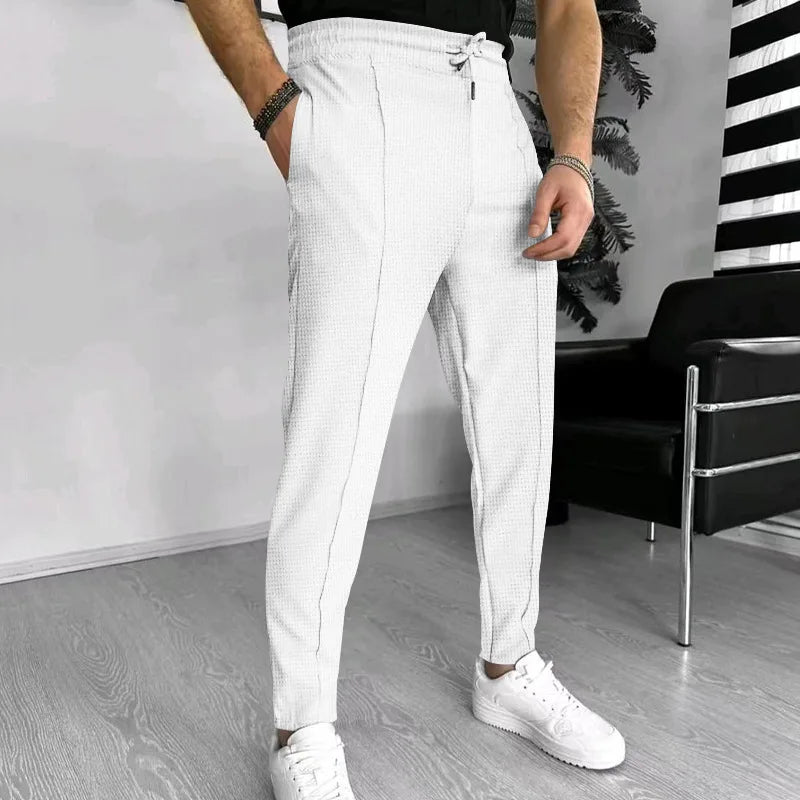 2024 Amazon Summer New Men's European and American Independent Station Drawstring Sports Casual Pants for Men.