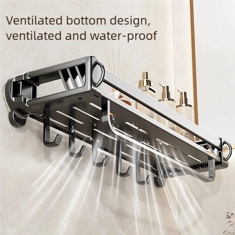 Versteckter Aufbewahrungsregal mit Saugnapf, Aufbewahrungskorb für Badezimmer und Toilette, lochfreie Wandaufbewahrung für Toilettenspüle