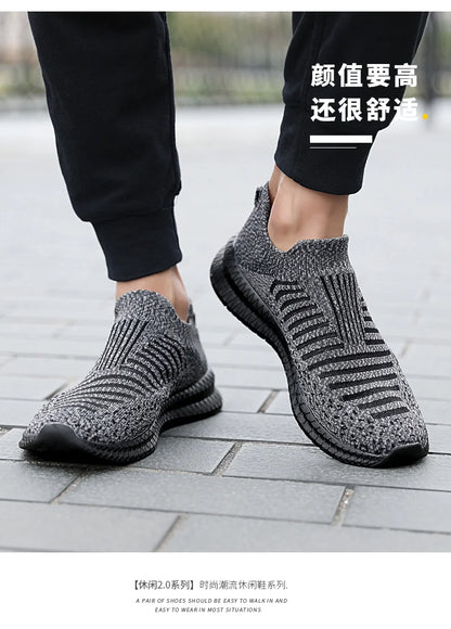 Men Shoes Lightweight Sneakers Men Fashion Casual Walking Shoes Breathable Slip on wear-resistant Mens Loafers Zapatillas Hombre