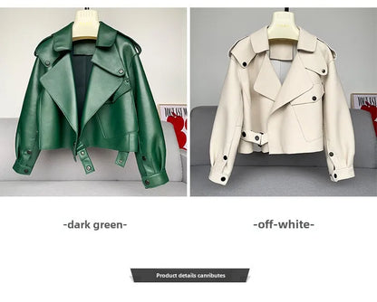 Schaffellmantel für Damen, Lederjacke, Winter, Frühling, Moto, Biker, echt, Top-Qualität, Schwarz.