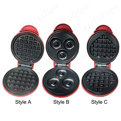 Sandwich Cake Baking Tray Mini Waffle Maker Nonstick Household Breakfast Electric Baking Pan Eggette Mini Waffle Biscuit Machine.