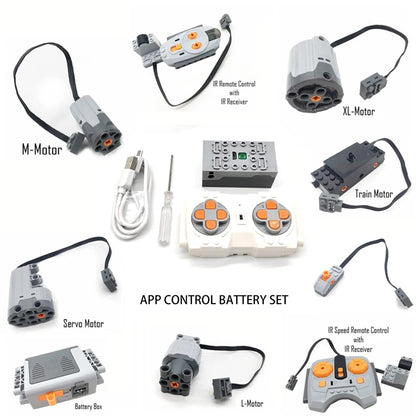 High-Tech M XL L Motor Servo Bricks Toys PF Parts 8293 8883 MOC Power Functions Motor Multi Tool Compatible With LEGO Model.