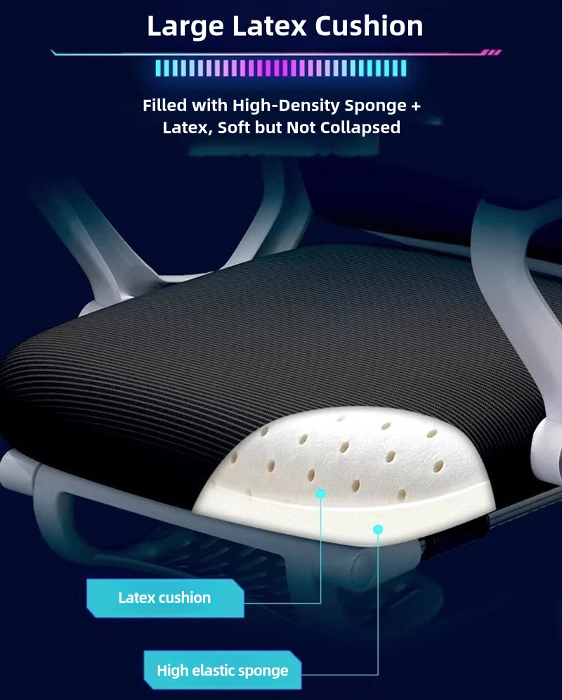 Elektronischer Gaming-Computerstuhl, ergonomische Bürostühle mit Rückenlehne und versteckter Fußstütze, 150-Grad-Neigung, Rollstuhlmöbel