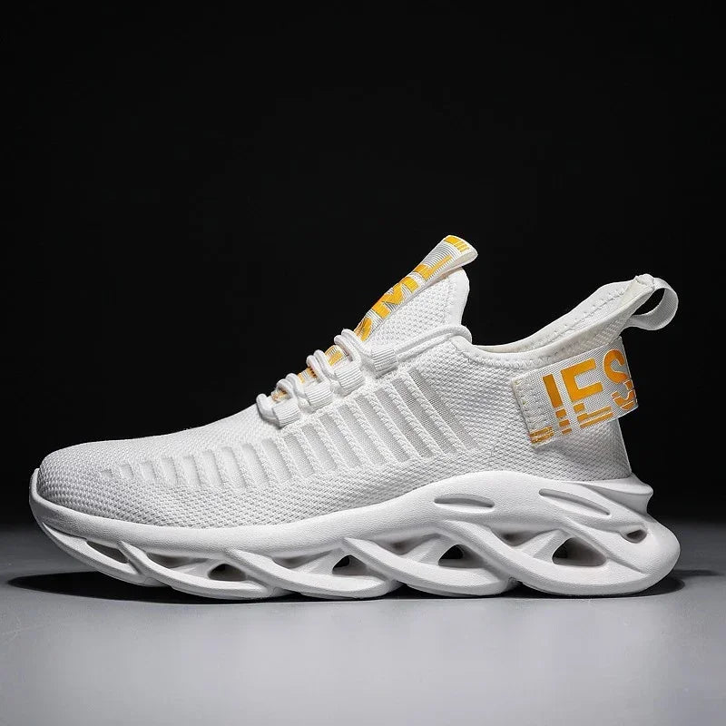 YRZL Men Shoes Sport Comfortable Sneakers Breathable Couple Running Shoes Women Tenis Sports Shoe White Walking Man Sneakers.
