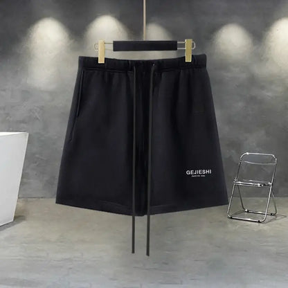 Korean Large Size Casual Sports Shorts Single Piece/suit Men Trend All-match Fashion Straight Leg Loose Half Pants Streetwear.