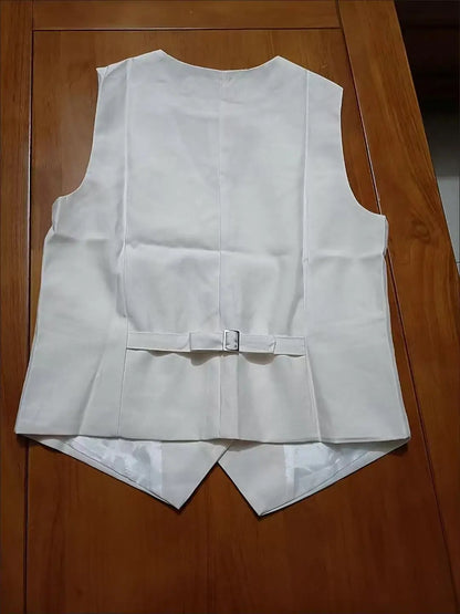 Frühling Sommer Koreanische Mode Weste 2025, Neue Frauen Kurze Mode V-ausschnitt Ärmellose Casual Blazer Weste Mäntel Weibliche Tops