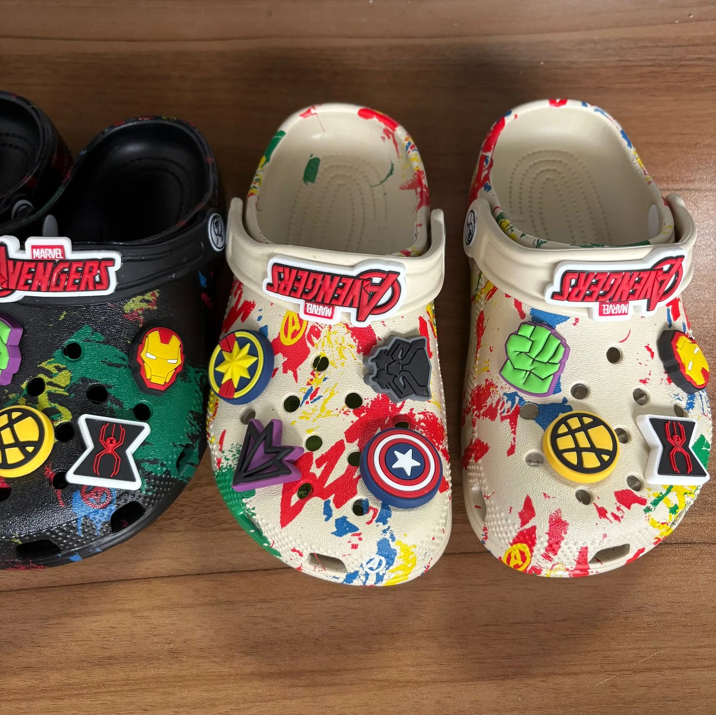 Children Slippers The Avengers Anime Disney Marvel Kawaii Hole Sandals Eva Beach Breathable Shoes Outdoor Non Slip Comfort Gifts.