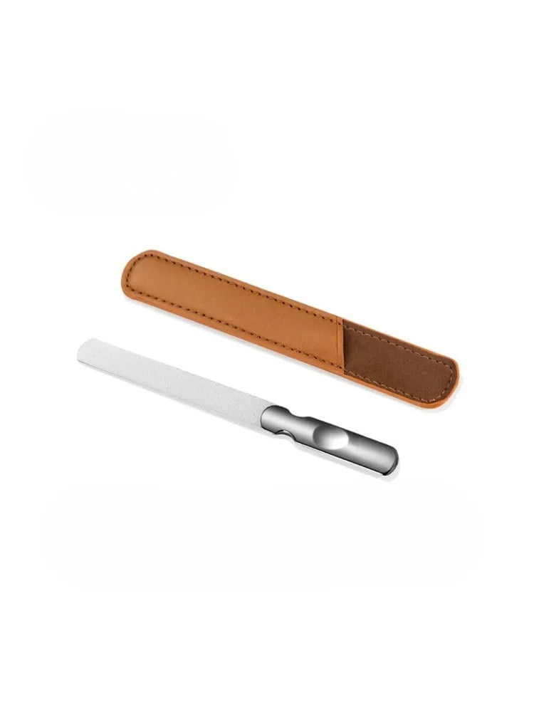Double-sided nail file, stainless steel nail trimming, foot care and beauty, professional finger nail care tool.