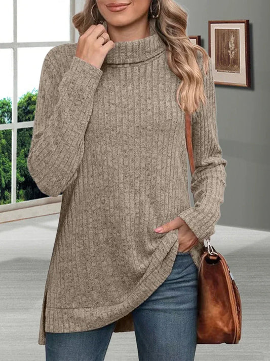 Herbst Warme Dicke Kälte Beständig Frauen Pullover Lose Gestrickte Rollkragen Damen Pullover Gestreiften Weiche Lange Ärmeln Neue Jumper