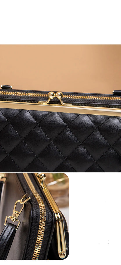 Fashion Women Luxury Leather Single Shoulder Bags Ladies Large Capacity Crossbody Mobile Phone Purse Female Messenger Wallet.