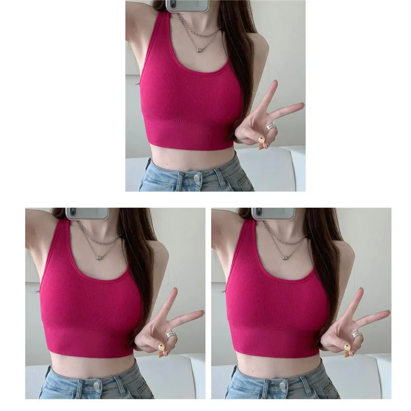 3pcs Sport Fitness Yoga Bra Sexy Women Vest Back Cross Strap Tank Tops Female Push Up Running Bra Lady Breathable Soft Underwear.