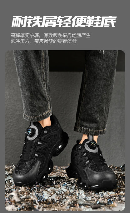 Men's Military Tactical Boots Army Boots Men Side Zipper Military Boots Men Anti-Slip Ankle Boots Work Safety Shoes Hiking Shoe