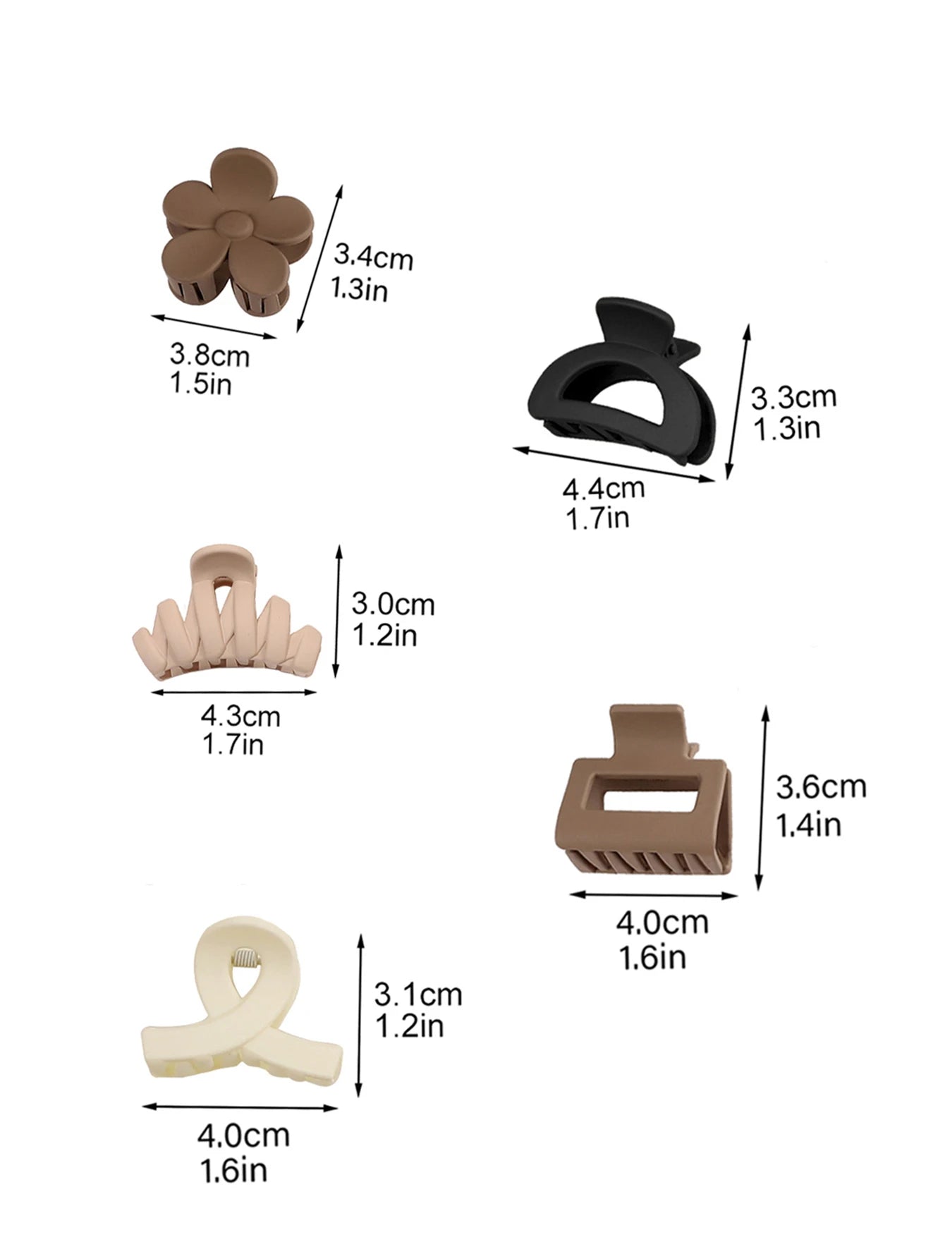 10 Pcs Pink Small Claw Clips Set,Matte Tiny Flower Jaw Clips for Women Girls,5 Style Nonslip for Thin Medium Fine Hair