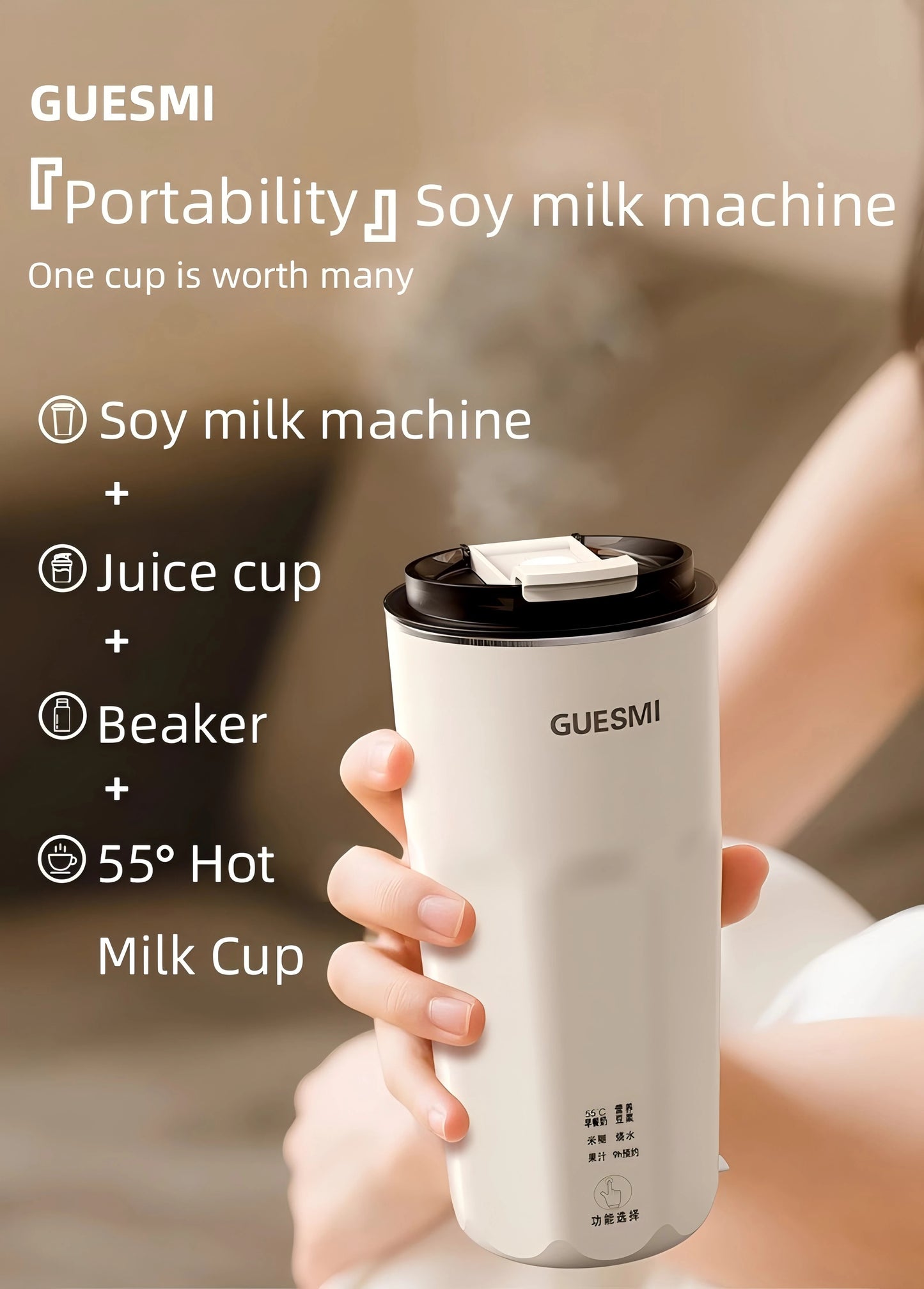 350ML Soybean Milk Machine Automatic Intelligent Food Blender Electric Fruit Juicer Water Boiling Kettle Rice Paste Maker 220v.