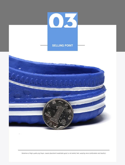 YRZL Mens Sandals Light EVA Summer Casual Shoes Hole Shoes Clogs Lovers Home Garden Outdoor Big Size 45 Male Beach Flat Slippers.