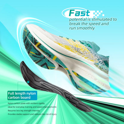ONEMIX Marathon Carbon Plate Running Shoes Shock Absorption Ultra-light Sports Shoes Rebound Technology Outdoor Men Sneakers.