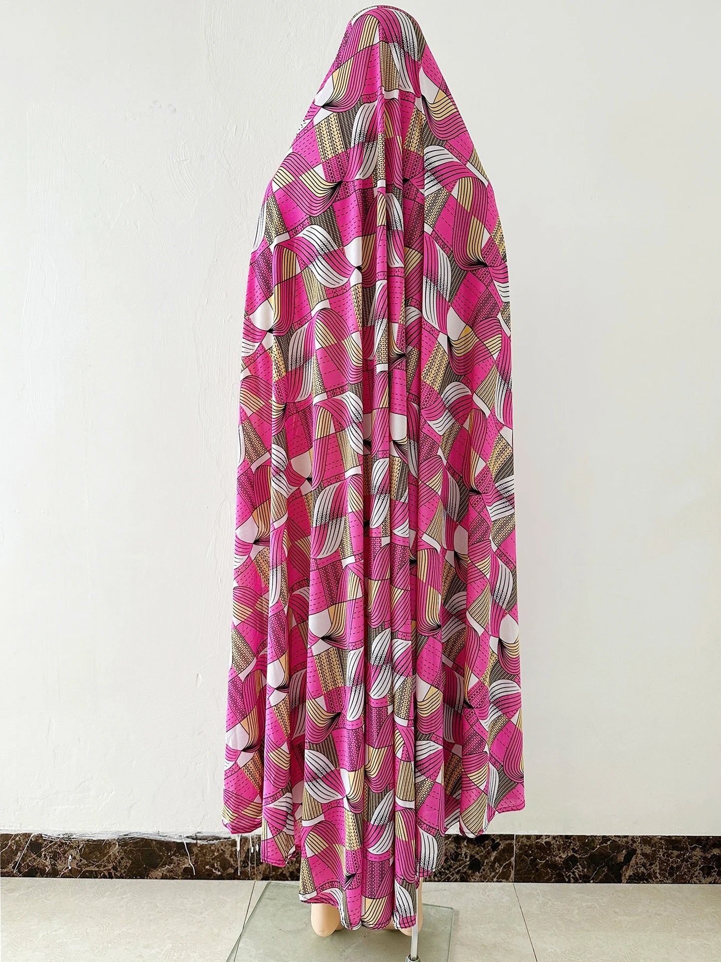 6XL  Muslim Womens Hooded Abaya African Sleeveless Prayer Garment Kaftan Dress With Hijab Floral Dubai Saudi Robe Ramadan