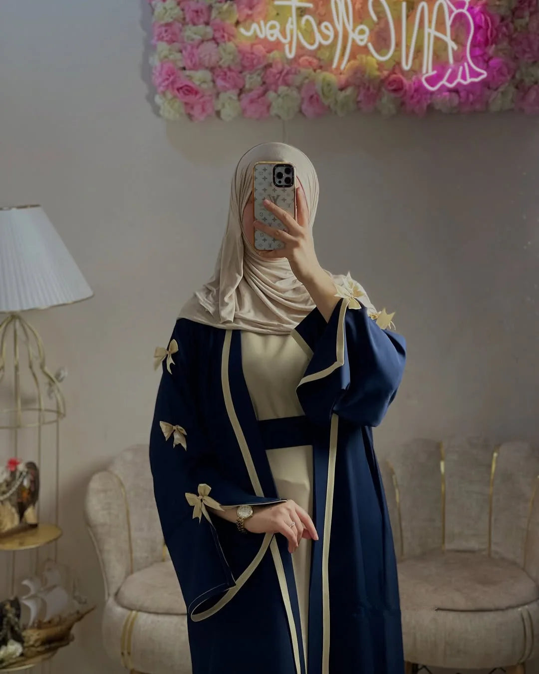 Eid Muslimischen Bogen Abaya Frauen Kleider Jalabiya Vestidos Largos Split Hülse Ramadan Marokko Dubai Lange Robe Party Islam Kaftan 2025