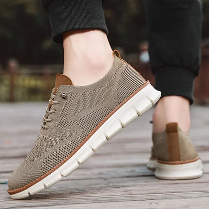 Herren-Freizeitschuhe, klassische, atmungsaktive Brogue-Flats, dämpfende Farbblock-Design-Kleiderschuhe, vielseitige Turnschuhe, leicht