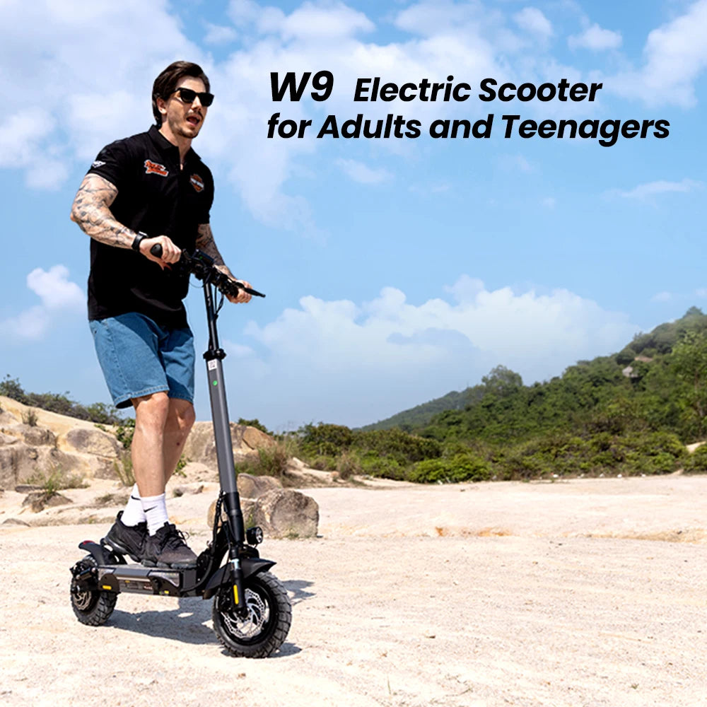 iScooter W9 Electric Scooter For Adults 1000W Motor 54.6V14Ah Battery 10  Inch Off Road Pneumatic Tires Foldable  E-scooter