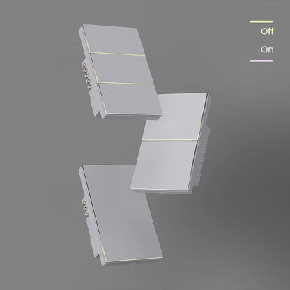 AVATTO Tuya WiFi Smart Lichtschalter US-Standard 1/2/3/4 Gang Druckschalter mit Umgebungslicht Arbeit für Alexa Google Home.