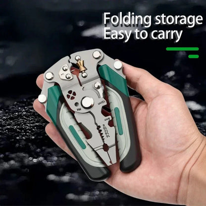 Faltbarer Abisolierer, Riemenscheiben-Design, Multifunktions-Elektriker, Drahtverteiler, Drahtwickelzange, Crimpzange, Handwerkzeug