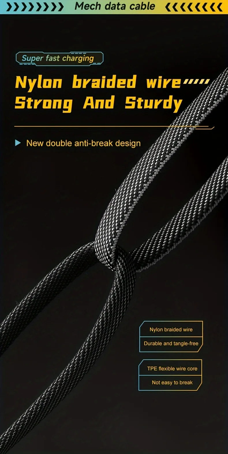 4 in 1 USB Type C Cable Type C TO C PD 65W 27W LIGHTNING Fast Charging Mech Cable For iPhone Samsung Xiaomi HUAWEI OPPO One Plus.