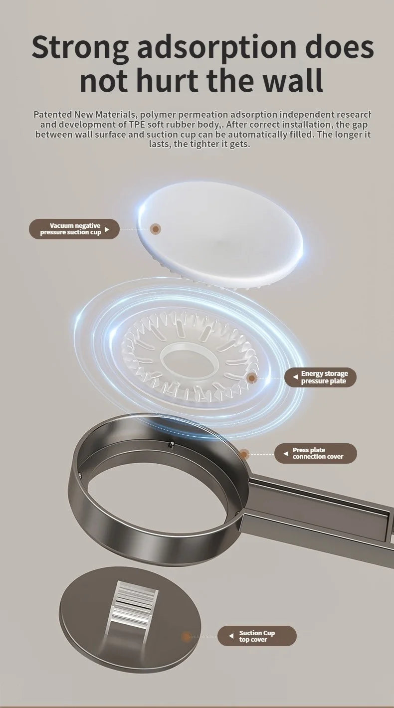 Badezimmer-Aufbewahrungsregal ohne Bohren, Saugnapf, Badezimmer-Waschbecken, wandmontiertes Badezimmer-Aufbewahrungsregal, Küchenaufbewahrung