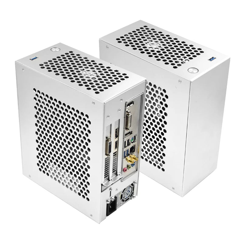 METALFISH S3 MINI-ITX Case All Aluminum Computer Mini Small Chassis Support Flex PSU/195mm GPU.