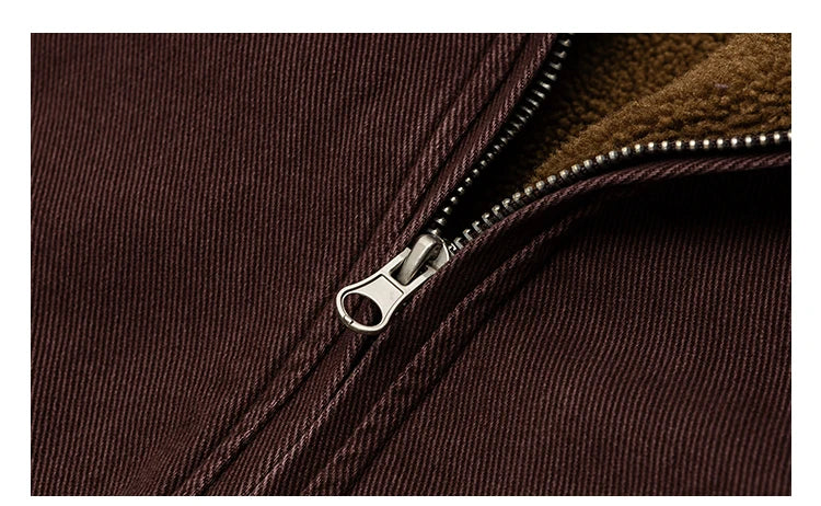 Japanese Vintage Polar Fleece Jacket Men Winter High Quality Thick Jacket Korean Streetwear Loose Couple Trendy Warm Coat Male