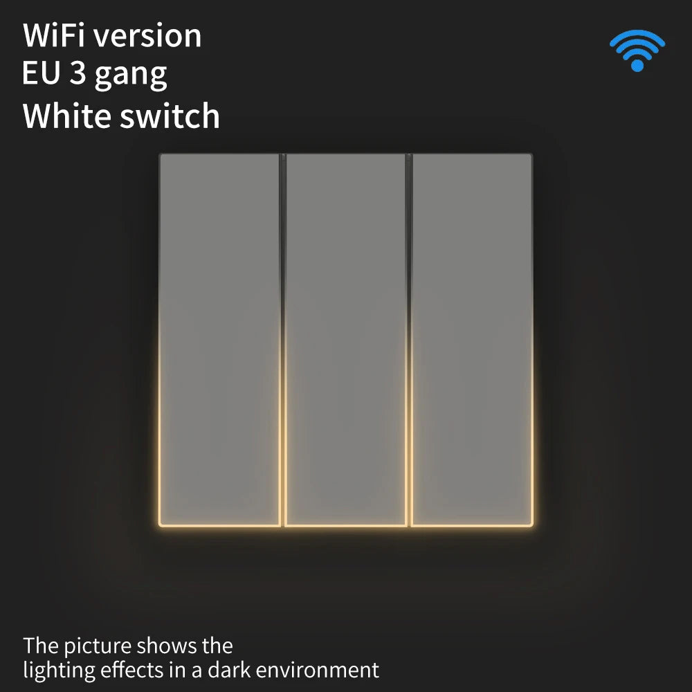 AVATTO Tuya WiFi/ZigBee EU Smart Licht Schalter 1/2/3/4Gang Taste Schalter mit Umgebungs Licht Funktioniert mit Alexa Google Home Alice.