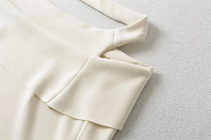 Women Sleek Stretch Knotted Top Fuchsia SLEEVELESS WITH BOAT NECK  ONE-SHOULDER TIE