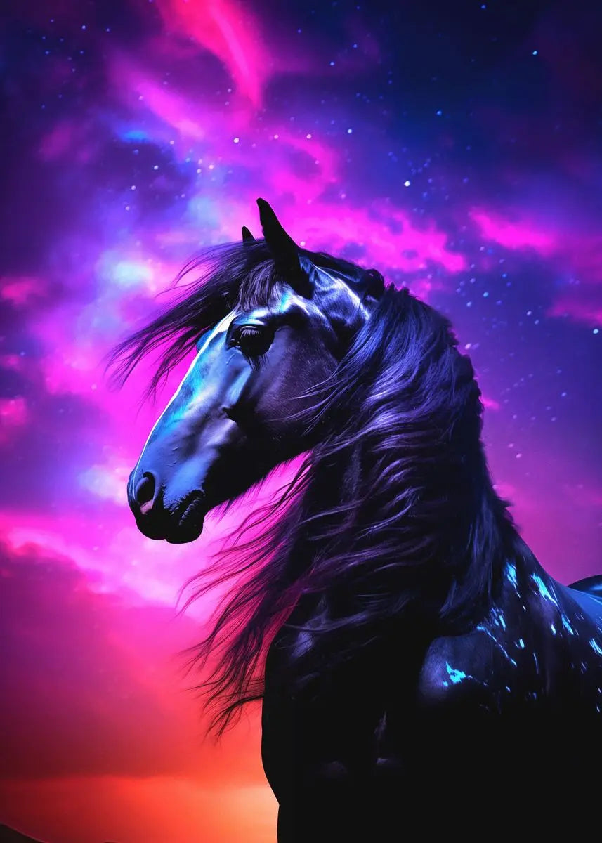 Black and White Wild Horses Canvas Paintings on The Wall Art Posters Prints Wall Picture Modern Animals Art Room Home Decor.