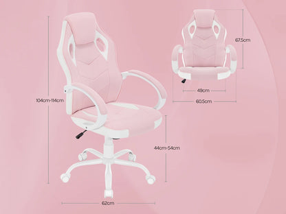 Ergonomisches Design, Gaming-Stuhl, Gamer-Sessel, Büro-Computerstuhl, Neigungsmechanismus, höhenverstellbar, 360° °   Drehbare hohe Rückenlehne