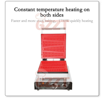 GZZT 1750W Electric Waffle Pancake Maker Waffle Stick Machine Lolly Waffle Maker Christmas Tree Shape Waffle Maker 110V 220V.