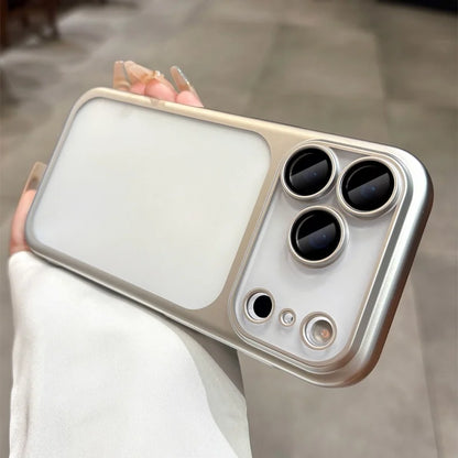 Plating Frosted Translucent Thin Phone Case For iPhone 17 Pro Max 17 Pro 17 Air 17 Series Official Cosmic Orange Bumper Cover.